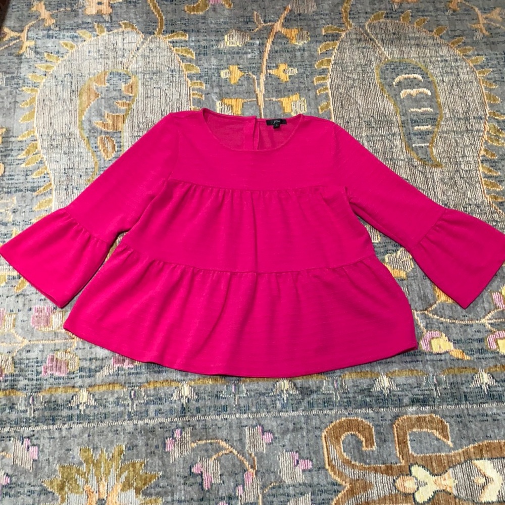 Excellent Condition J. Crew Pink Tiered Top
